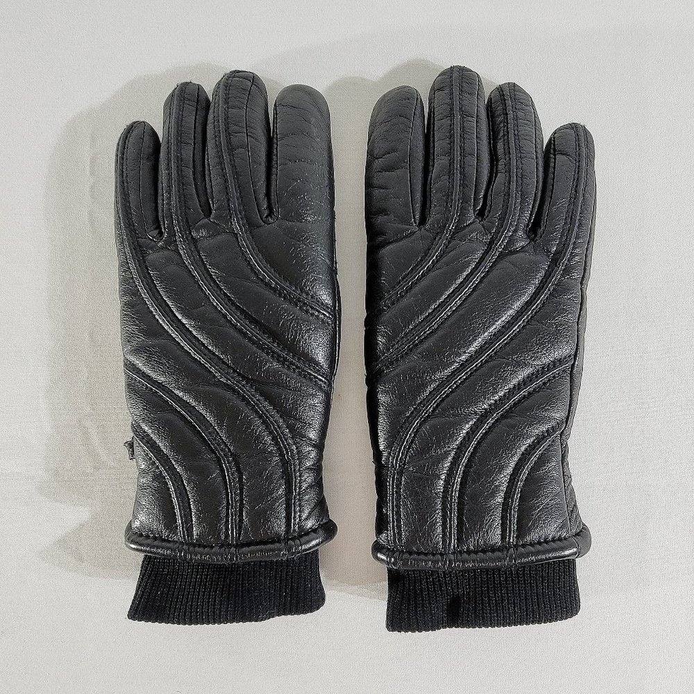SARANAC Women's Small Thinsulate Insulated Black Leather Gloves B-4